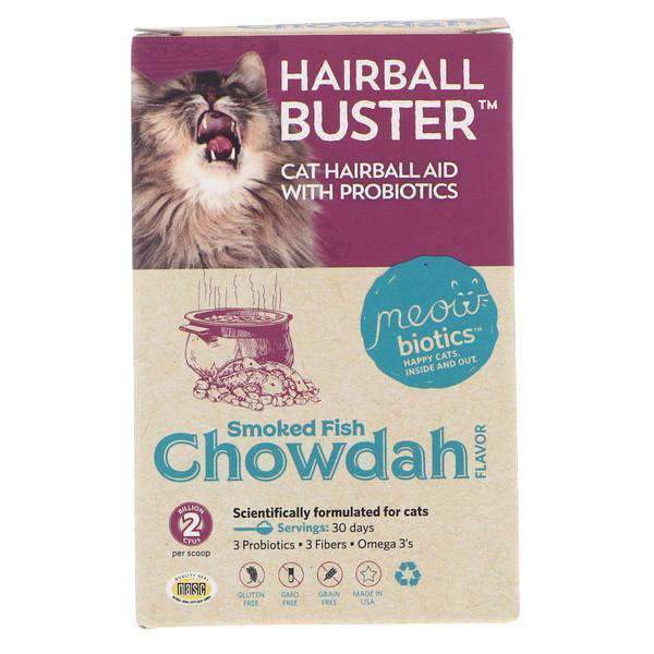 Meowbiotics Hairball Buster - Hairball Aid with Probiotic Powder for Cats
