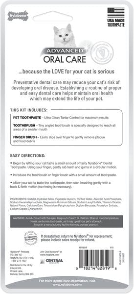 Nylabone Advanced Cat Oral Care Dental Kit For Cats